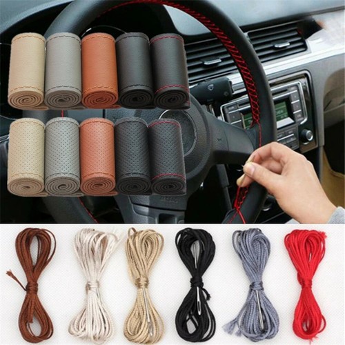 Leather steering wheel cover - leather,