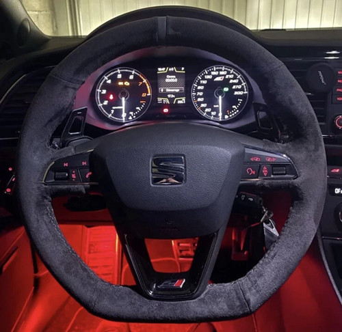 Suede steering wheel - steering,