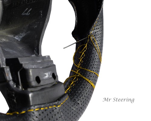 Black perforated leather - perforated,