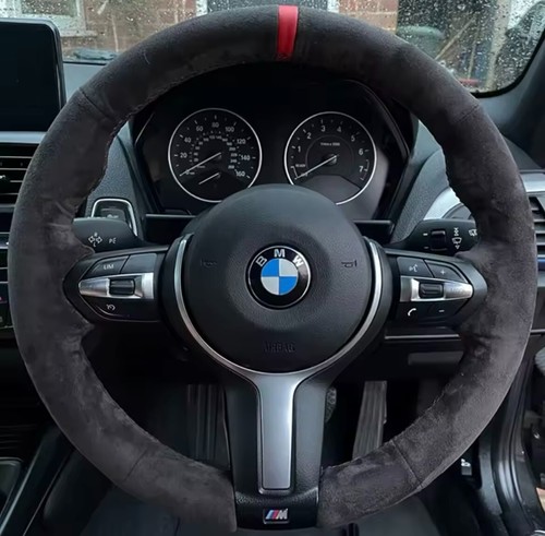 Suede steering wheel cover - steering,